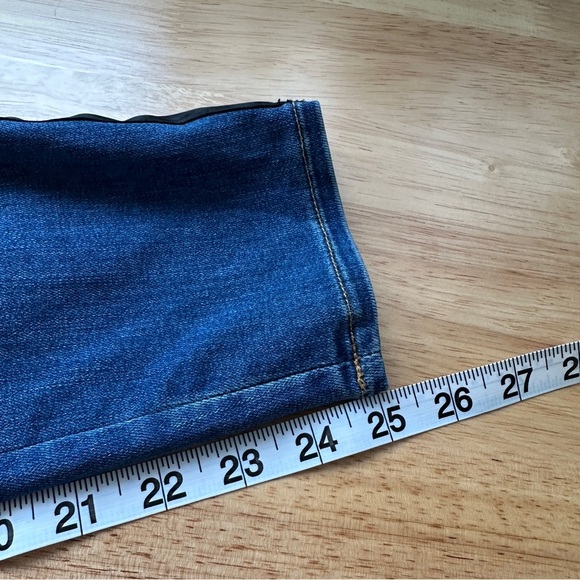 L’Agence - Margot Neptune Blue High-Rise Skinny Jeans with Black Tuxedo Stripe - Picture 7 of 11